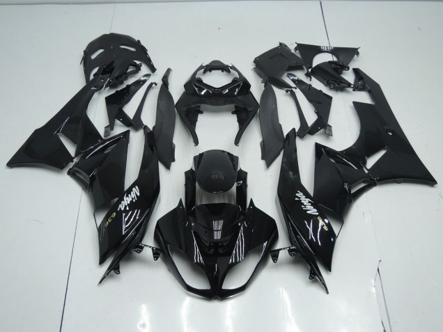 Noir Total Brillant 2009-2012 Kawasaki ZX6R Carénage Moto Noir Total Brillant 2009-2012 Kawasaki ZX6R Carénage Moto