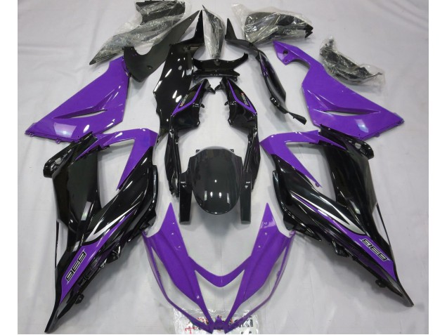 Noir & Violet 2013-2018 Kawasaki ZX6R Carénage Moto Noir & Violet 2013-2018 Kawasaki ZX6R Carénage Moto