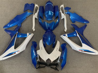 OEM Style Bleu & Blanc 2008-2010 Suzuki GSXR 600-750 Carénage Moto