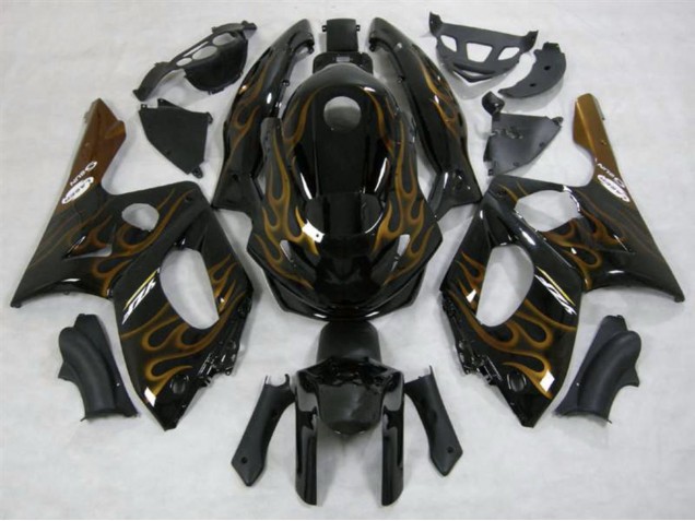 Or Flamme Brillant 1998-2007 Yamaha YZF600 Carénage Moto Or Flamme Brillant 1998-2007 Yamaha YZF600 Carénage Moto