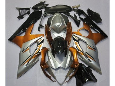 Orange Argent & Noir 2005-2006 Suzuki GSXR 1000 Carénage Moto