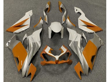 Orange Blanc & Argent 2019-2023 Kawasaki ZX6R Carénage Moto