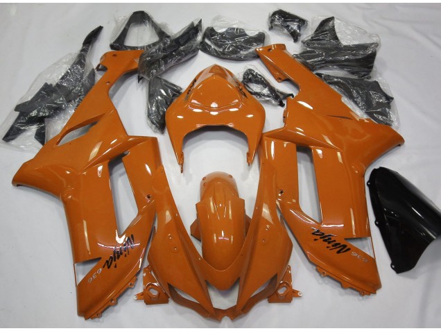 Orange Brillant 2007-2008 Kawasaki ZX6R Carénage Moto Orange Brillant 2007-2008 Kawasaki ZX6R Carénage Moto
