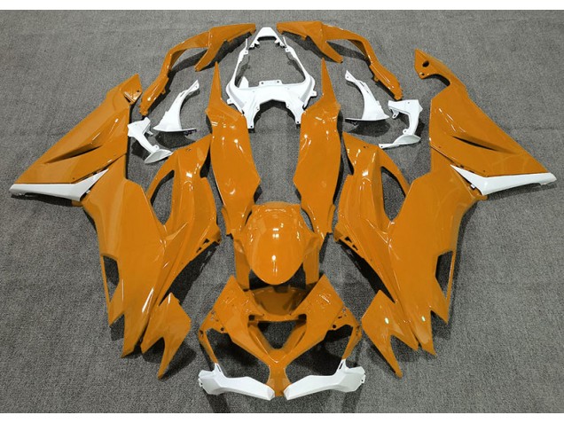Orange Brillant & Blanc 2019-2023 Kawasaki ZX6R Carénage Moto Orange Brillant & Blanc 2019-2023 Kawasaki ZX6R Carénage Moto