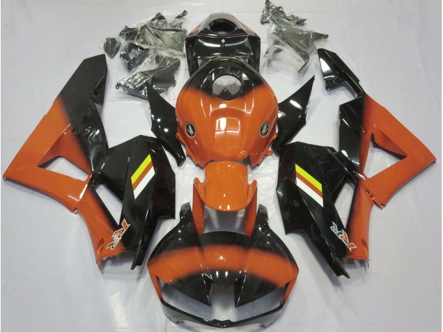 Orange Brillant & Fondu Noir 2013-2023 Honda CBR600RR Carénage Moto Orange Brillant & Fondu Noir 2013-2023 Honda CBR600RR Carénage Moto