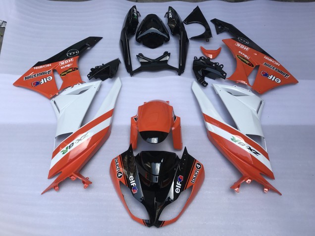 Orange Brillant & Logos 2009-2012 Kawasaki ZX6R Carénage Moto Orange Brillant & Logos 2009-2012 Kawasaki ZX6R Carénage Moto