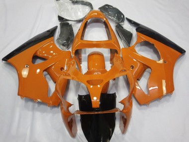 Orange Brillant & Noir 2000-2002 Kawasaki ZX6R Carénage Moto