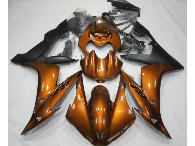 Orange Brillant & Noir 2004-2006 Yamaha R1 Carénage Moto Orange Brillant & Noir 2004-2006 Yamaha R1 Carénage Moto