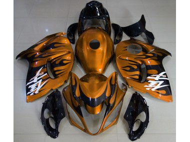 Orange Brillant & Noir 2008-2020 Suzuki GSXR 1300 Carénage Moto