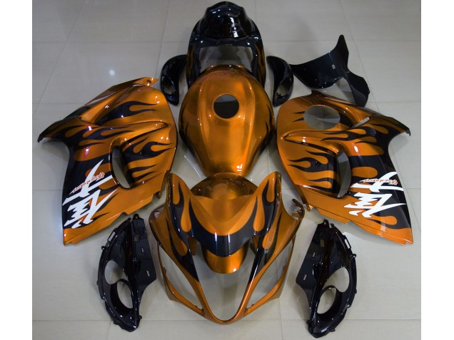 Orange Brillant & Noir 2008-2020 Suzuki GSXR 1300 Carénage Moto Orange Brillant & Noir 2008-2020 Suzuki GSXR 1300 Carénage Moto