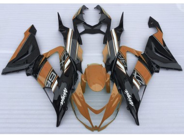 Orange Brillant & Noir 2013-2018 Kawasaki ZX6R Carénage Moto