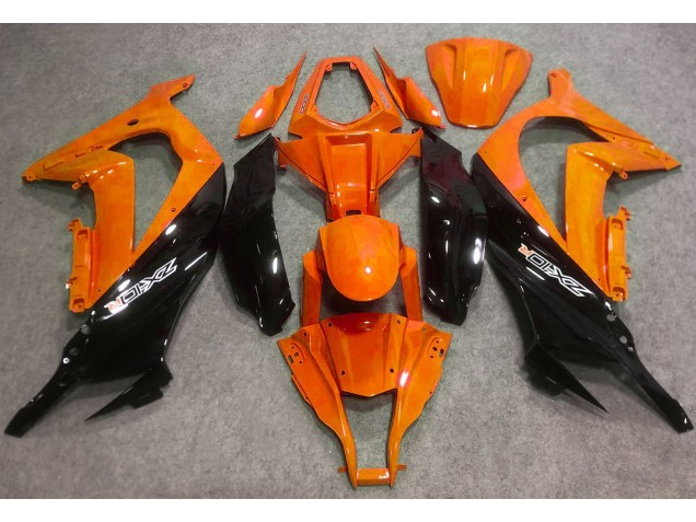 Orange Brillant & Noir 2016-2019 Kawasaki ZX10R Carénage Moto Orange Brillant & Noir 2016-2019 Kawasaki ZX10R Carénage Moto