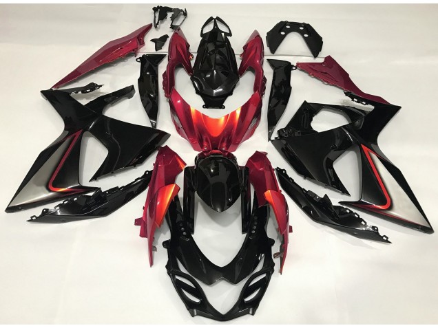 Orange Brûlé & Noir 2009-2016 Suzuki GSXR 1000 Carénage Moto Orange Brûlé & Noir 2009-2016 Suzuki GSXR 1000 Carénage Moto