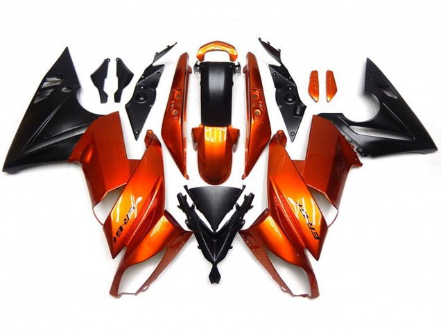 Orange Brûlée 2009-2011 Kawasaki Ninja 650R Carénage Moto Orange Brûlée 2009-2011 Kawasaki Ninja 650R Carénage Moto