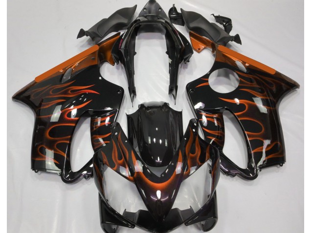 Orange Flamme 2004-2007 Honda CBR600 F4i Carénage Moto Orange Flamme 2004-2007 Honda CBR600 F4i Carénage Moto