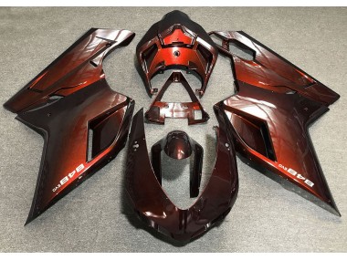 Orange Foncé 2007-2014 Ducati 848 1098 1198 Carénage Moto
