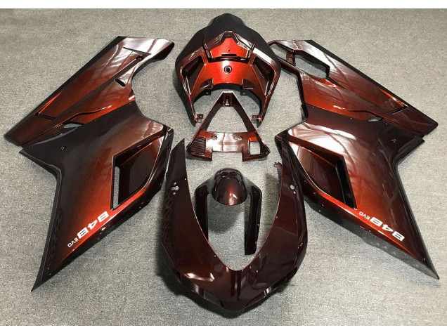 Orange Foncé 2007-2014 Ducati 848 1098 1198 Carénage Moto Orange Foncé 2007-2014 Ducati 848 1098 1198 Carénage Moto