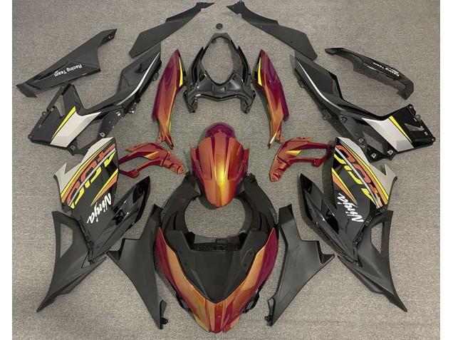 Orange Liquide & Gris 2018-2023 Kawasaki Ninja 400 Carénage Moto Orange Liquide & Gris 2018-2023 Kawasaki Ninja 400 Carénage Moto