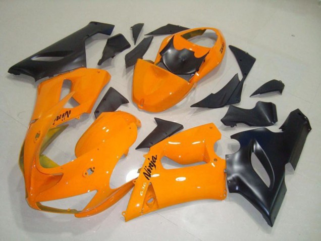 Orange Noir 2005-2006 Kawasaki ZX6R Carénage Moto Orange Noir 2005-2006 Kawasaki ZX6R Carénage Moto