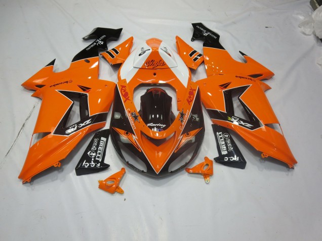Orange Noir 2006-2007 Kawasaki ZX10R Carénage Moto Orange Noir 2006-2007 Kawasaki ZX10R Carénage Moto