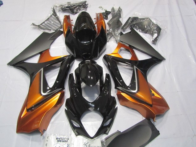 Orange & Noir 2007-2008 Suzuki GSXR 1000 Carénage Moto Orange & Noir 2007-2008 Suzuki GSXR 1000 Carénage Moto