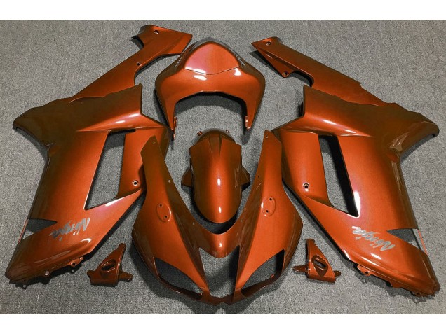Orange Tigre 2007-2008 Kawasaki ZX6R Carénage Moto Orange Tigre 2007-2008 Kawasaki ZX6R Carénage Moto