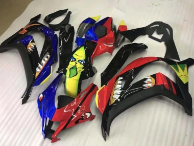 Partager Rouge & Bleu 2016-2019 Kawasaki ZX10R Carénage Moto