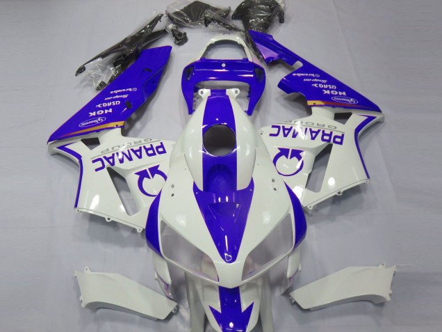 Personnalisé Bleu & Blanc 2005-2006 Honda CBR600RR Carénage Moto Personnalisé Bleu & Blanc 2005-2006 Honda CBR600RR Carénage Moto