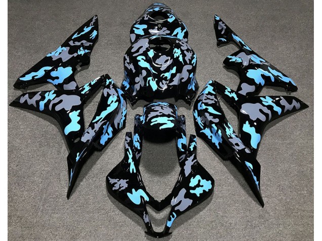 Personnalisé Camo Bleu 2007-2008 Honda CBR600RR Carénage Moto Personnalisé Camo Bleu 2007-2008 Honda CBR600RR Carénage Moto
