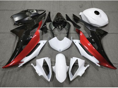Personnalisé Rouge Noir & Blanc 2008-2016 Yamaha R6 Carénage Moto