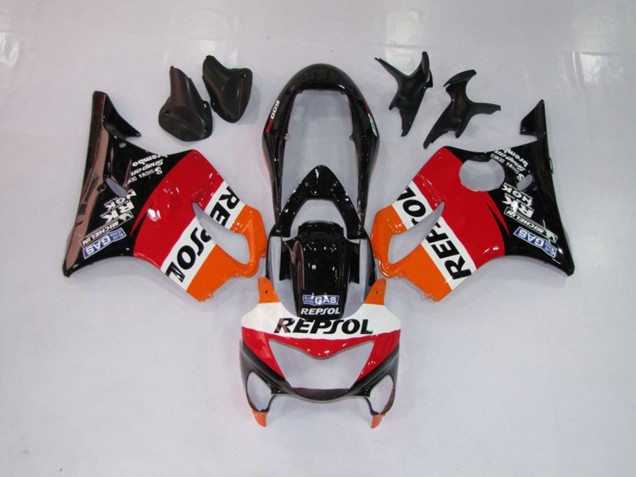 Repsol Rouge Orange & Noir 1999-2000 Honda CBR600 F4 Carénage Moto Repsol Rouge Orange & Noir 1999-2000 Honda CBR600 F4 Carénage Moto