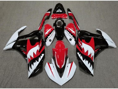 Requin Blanc & Rouge 2015-2018 Yamaha R3 Carénage Moto