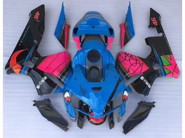 Requin Bleu & Rose 2005-2006 Honda CBR600RR Carénage Moto