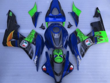 Requin Bleu & Vert 2007-2008 Honda CBR600RR Carénage Moto