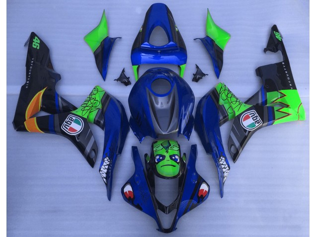 Requin Bleu & Vert 2007-2008 Honda CBR600RR Carénage Moto Requin Bleu & Vert 2007-2008 Honda CBR600RR Carénage Moto