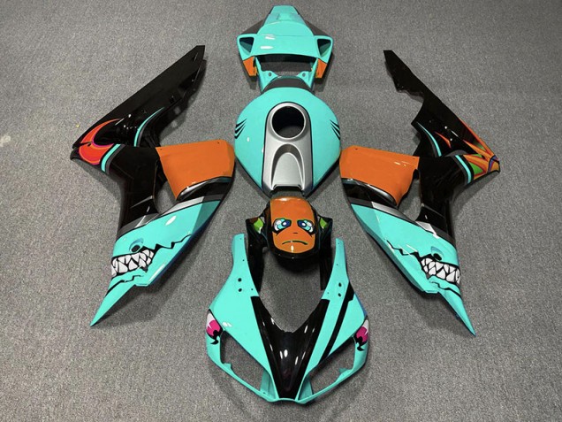 Requin Cyan 2006-2007 Honda CBR1000RR Carénage Moto Requin Cyan 2006-2007 Honda CBR1000RR Carénage Moto