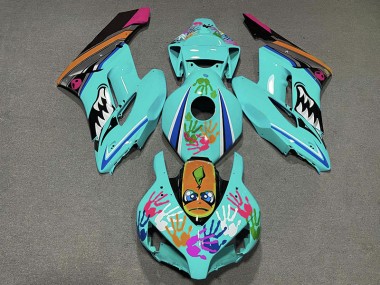 Requin Turquoise 2004-2005 Honda CBR1000RR Carénage Moto