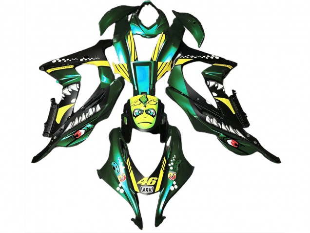 Requin Vert Forêt 2016-2019 Kawasaki ZX10R Carénage Moto Requin Vert Forêt 2016-2019 Kawasaki ZX10R Carénage Moto