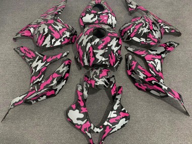 Rose & Argent Camo 2009-2012 Honda CBR600RR Carénage Moto