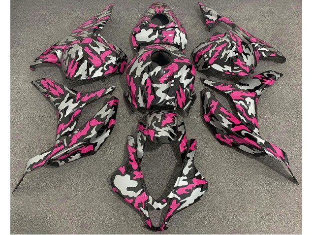 Rose & Argent Camo 2009-2012 Honda CBR600RR Carénage Moto Rose & Argent Camo 2009-2012 Honda CBR600RR Carénage Moto