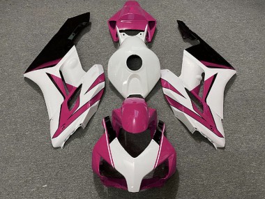 Rose Blanc & Noir Brillant 2004-2005 Honda CBR1000RR Carénage Moto