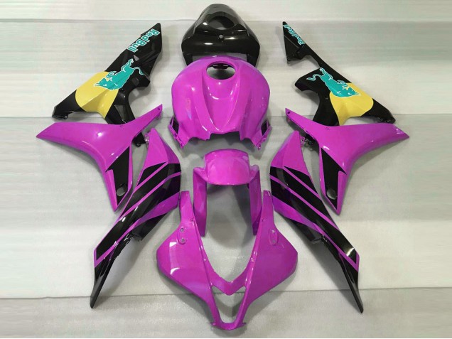 Rose & Bleu Sarcelle Taureau 2007-2008 Honda CBR600RR Carénage Moto Rose & Bleu Sarcelle Taureau 2007-2008 Honda CBR600RR Carénage Moto