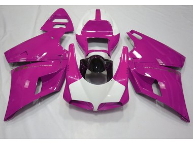Rose Brillant & Blanc 1993-2005 Ducati 996 748 916 998 Carénage Moto