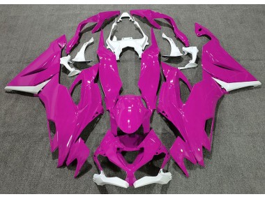 Rose Brillant & Blanc 2019-2023 Kawasaki ZX6R Carénage Moto