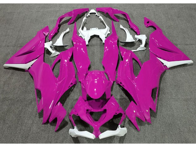 Rose Brillant & Blanc 2019-2023 Kawasaki ZX6R Carénage Moto Rose Brillant & Blanc 2019-2023 Kawasaki ZX6R Carénage Moto