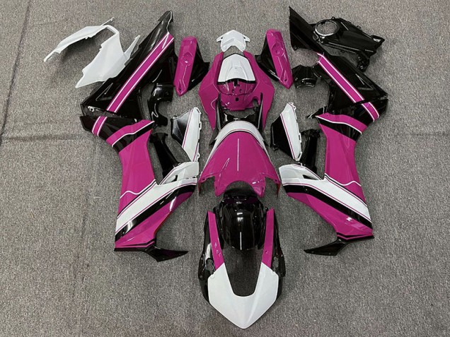 Rose Brillant Blanc & Noir 2017-2023 Honda CBR1000RR Carénage Moto Rose Brillant Blanc & Noir 2017-2023 Honda CBR1000RR Carénage Moto