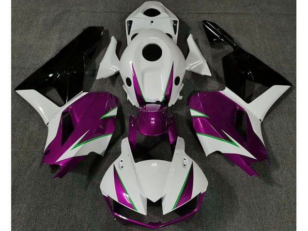 Rose Brillant Blanc & Vert 2013-2023 Honda CBR600RR Carénage Moto Rose Brillant Blanc & Vert 2013-2023 Honda CBR600RR Carénage Moto