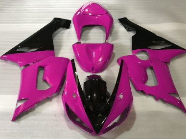 Rose Brillant & Noir 2005-2006 Kawasaki ZX6R Carénage Moto
