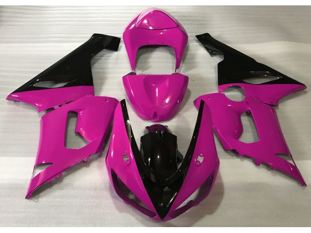 Rose Brillant & Noir 2005-2006 Kawasaki ZX6R Carénage Moto Rose Brillant & Noir 2005-2006 Kawasaki ZX6R Carénage Moto