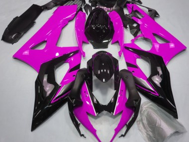 Rose Brillant & Noir 2005-2006 Suzuki GSXR 1000 Carénage Moto